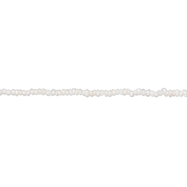 Pearl, cultured saltwater (bleached), white, 1.3-1.7mm seed, A- grade, Mohs hardness 2-1/2 to 4. Sold per 10-inch strand, approximately 240 beads. image number 0