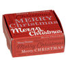 Box, paper, multicolored, 3x3x1-inch unassembled square with "Merry Christmas." Sold per pkg of 10. image number 0