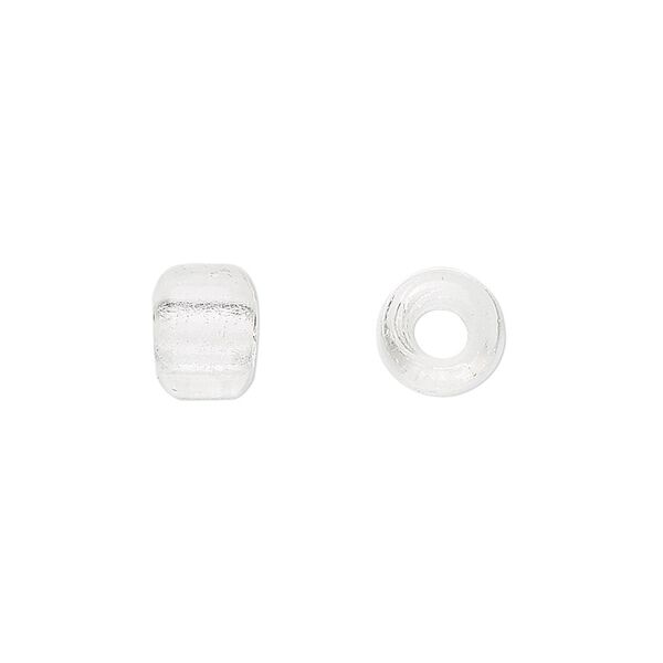 Bead, glass, clear, 9x7mm crow. Sold per pkg of 100. image number 0