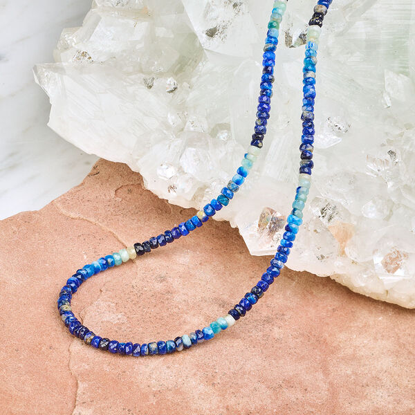 Bead 1pkg1 afghanite, 4x2mm-4x3mm hand-cut faceted rondelle B grade, 15.5-16 inch natural shaded image number 2