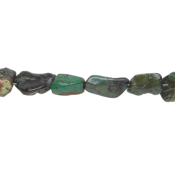 Turquoise 1pkg1, nugget bead 15 inch small image number 0