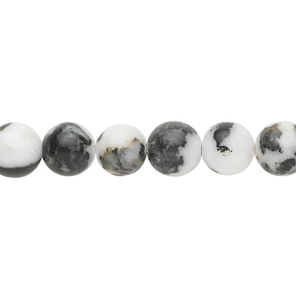 Zebra "jasper" (onyx marble) 1pkg1, round bead natural 15.5-16 inch 8mm image number 0