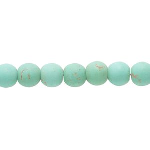 Magnesite 1pkg1, matte round bead 14 inch 7-8mm