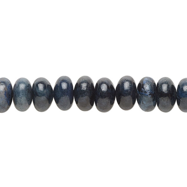 Bead, dumortierite (natural), 8x4mm rondelle, B grade, Mohs hardness 7. Sold per 15-1/2" to 16" strand. image number 0