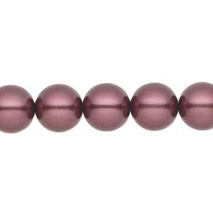 Pearl 50pk light burgundy, Preciosa Czech crystal 10mm round