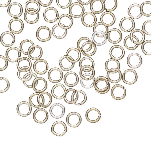 Jump ring, anodized aluminum, bronze, 4.5mm round, 2.9mm inside diameter, 20 gauge. Sold per pkg of 100. image number 0