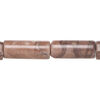 Brown marble 1pkg1, tube bead natural, 15 inch 19x8mm-20x9mm image number 0
