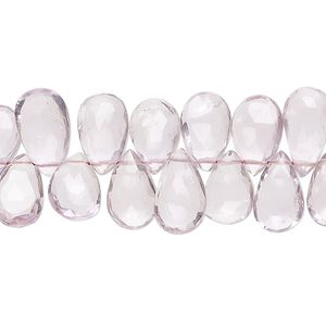 Lavender amethyst 1pkg1, hand-cut top-drilled faceted puffed teardrop bead natural 8 inch 10x7mm-15x8mm