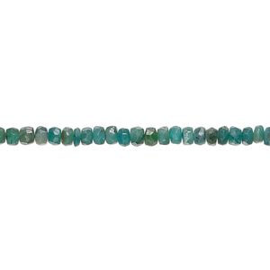 Emerald / grey beryl 1pkg1, hand-cut faceted rondelle bead 14 inch 2x1mm-3x2mm