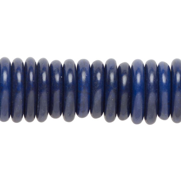 Bead, "howlite" (resin) (imitation) 1pkg1, dark blue, 14x3mm-15x3mm saucer, 15 inches. image number 0