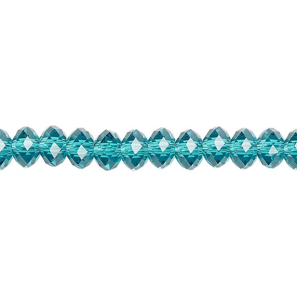 Bead 12pk blue zircon, Crystal Passions® 6x4mm rondelle 5040 image number 0
