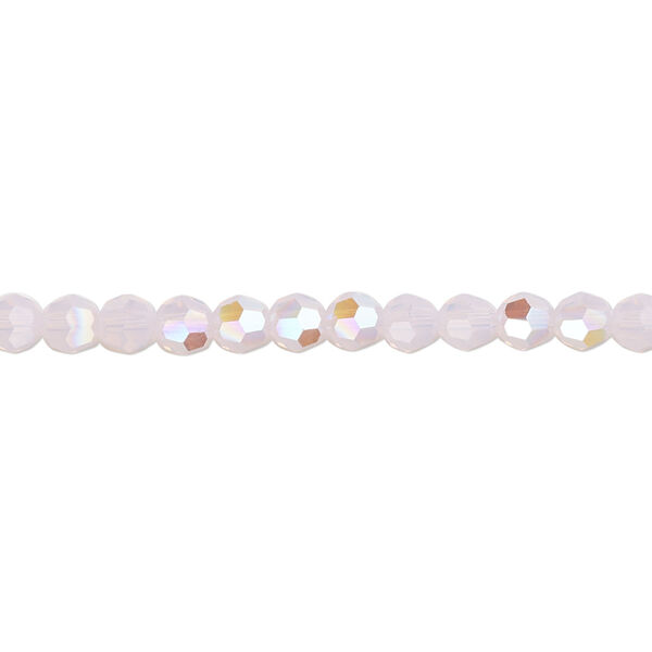 Bead 12pk rose water opal shimmer, Crystal Passions® 4mm round 5000 image number 0