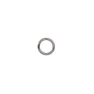 Jump ring, stainless steel, 8mm round, 6.2mm inside diameter, 18 gauge. Sold per pkg of 50.