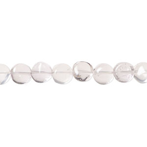Amethyst / quartz crystal / rose quartz 1pkg1, hand-cut puffed flat round bead natural, 13 inch 5-6mm light