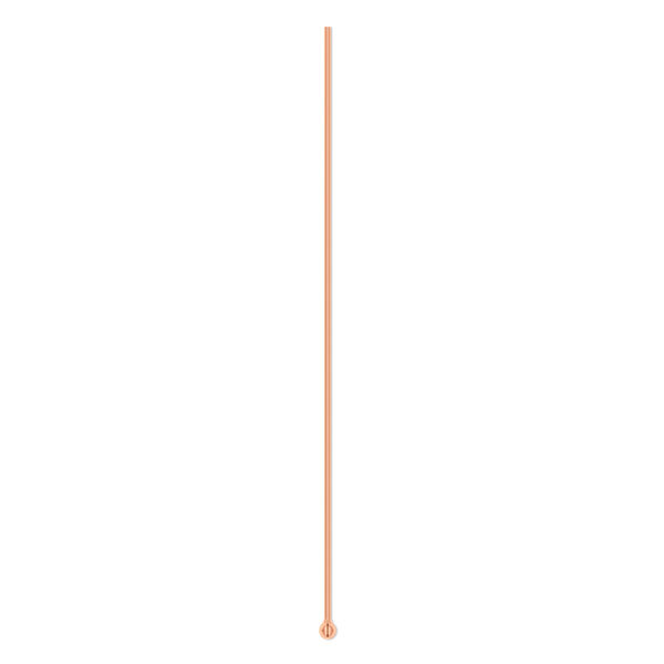 Head pin, copper-plated brass, 2 inches with 1.5mm ball, 23 gauge. Sold per pkg of 10. image number 0