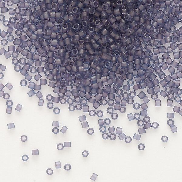 Seed bead, Delica®, glass, pkg/250g, #11 round, translucent matte glazed luster dried lavender (DB-0386). image number 0