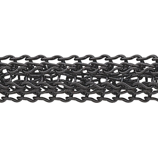 Wire, enamel and copper, black, 3mm knit. Sold per 25-foot spool. image number 0