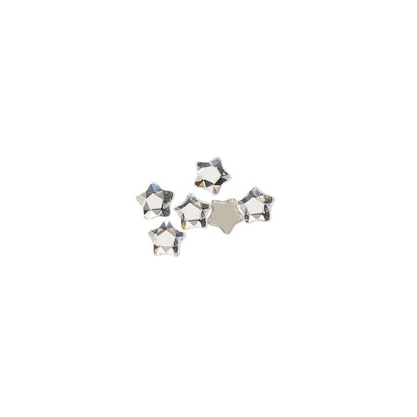 Flat back 6pk crystal foil back, Crystal Passions® 4mm star flower 3754 image number 0