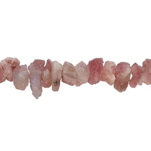 Pink tourmaline 1pkg1, rough chip bead natural 8 inch medium to large