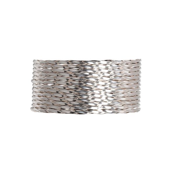 Wire, sterling silver, dead-soft, twisted square, 20 gauge. Sold per pkg of 5 feet. image number 0