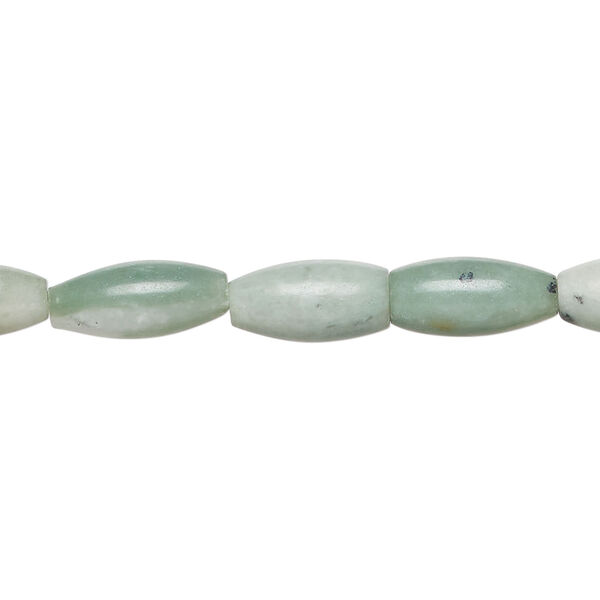Ching Hai "jade" 1pkg1, oval bead natural, 15 inch 11x6mm-13x6mm image number 0