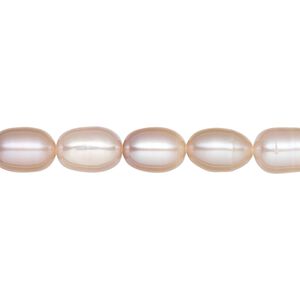 Pearl, cultured freshwater (natural), pkg/15.5 to 16 inches, 6-7mm rice, C grade, mauve.
