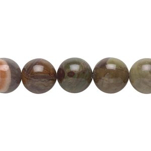 Sierra agate 1pkg1, hand-cut round bead natural 15.5-16 inch 10mm