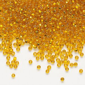 Seed bead, Preciosa Ornela Czech glass, pkg/50g, #11 rocaille, transparent silver-lined hyacinth, (87060).