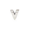 Bail, JBB Findings, ice-pick, antique silver-plated brass, 15x12.5mm single-sided textured "V" shape, 9.5mm grip length. Sold individually. image number 2
