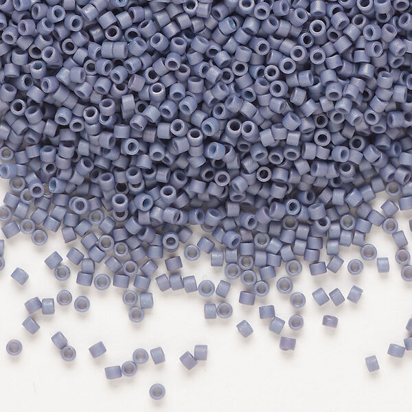 Seed bead, Delica®, glass, pkg/250g, #11 round, opaque matte glazed thistle (DB-2292). image number 0