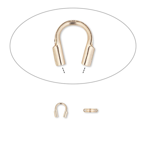 Wire protector, Accu-Guard™, 14Kt rose gold-filled, 5mm tube, 0.5mm inside diameter. Sold per pkg of 10. image number 0