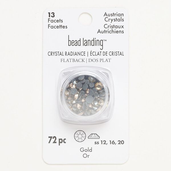 Flat back, crystal, rose gold, pkg/72, 3.00-4.80mm round, SS12. image number 0