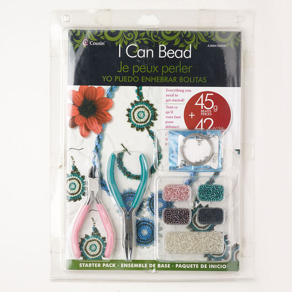 Finding and tool starter kit, "pewter" (zinc-based alloy) / steel / brass, pkg/1, antique silver finish and assorted colors, assorted sizes and shapes. image number 0