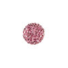 Bead, glass rhinestone / epoxy / resin, dark pink, 14mm round. Sold individually. image number 0