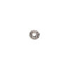 Bead, pewter (tin-based alloy), pkg/1, antiqued, 10x7mm beaded oval. image number 1