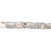 Grey-red marble 1pkg1, puffed rectangle bead natural, 15 inch 30x20mm image number 1