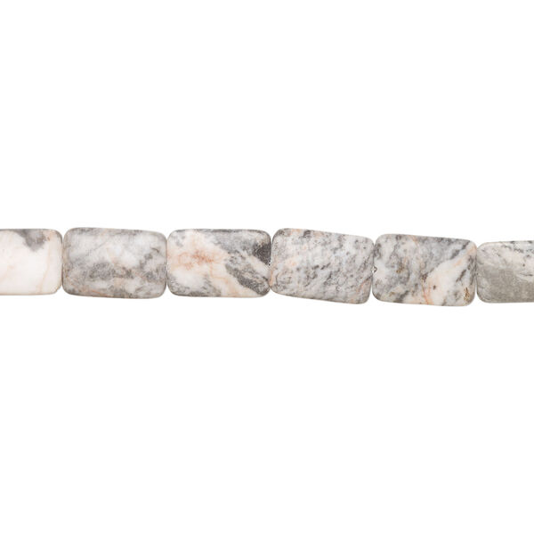 Grey-red marble 1pkg1, puffed rectangle bead natural, 15 inch 30x20mm image number 1