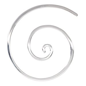 Focal, sterling silver, 40.5x35mm flat spiral. Sold individually.
