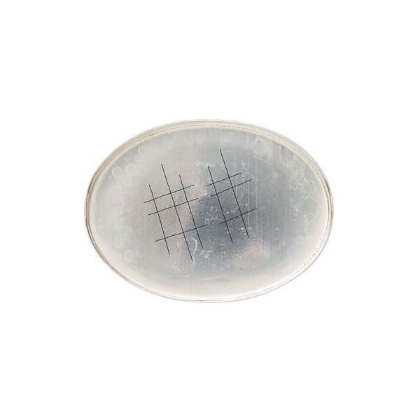 Bezel cup, sterling silver, solid back, 25x18mm unpolished oval. Sold individually. image number 0