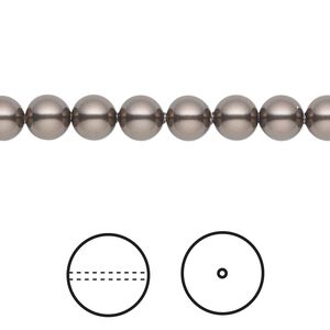 Pearl 500pk brown, Swarovski® 6mm round 5810