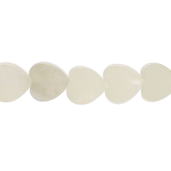 New "jade" 1pkg1, flat heart bead natural, 15 inch 10mm image number 0