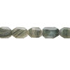 Green line jasper 1pkg1, faceted freeform bead natural, 15 inch 37x26mm-39x28mm image number 1