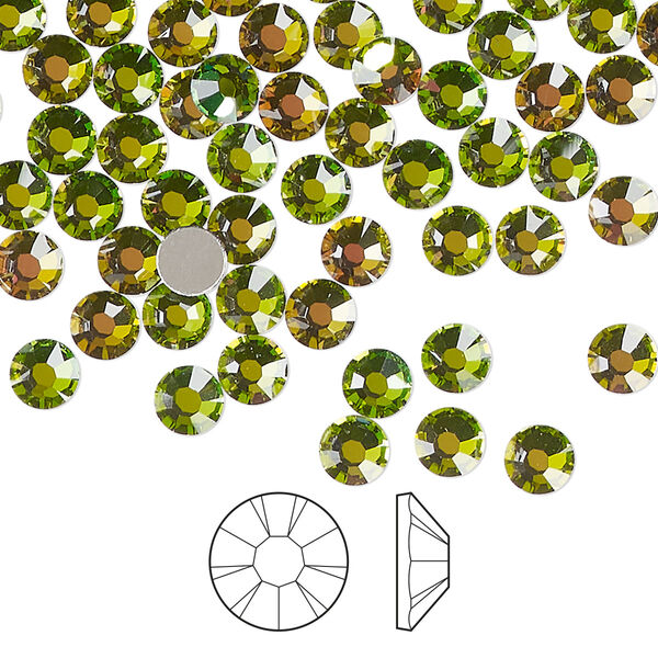 Flat back 144pk crystal vitrail medium foil back, Preciosa MAXIMA Czech crystal rhinestone 4.6-4.8mm chaton rose round SS20 image number 0