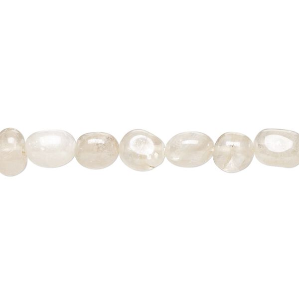 White moonstone 1pkg1, hand-cut nugget bead natural 14 inch mini image number 0