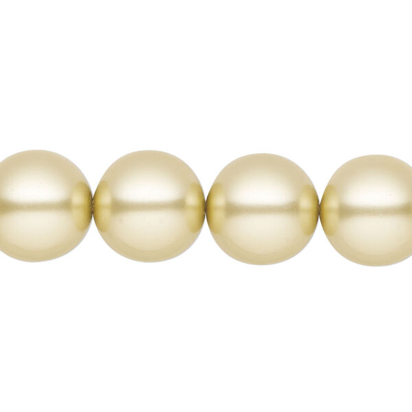 Pearl 30pk vanilla, Preciosa Czech crystal 12mm round image number 0