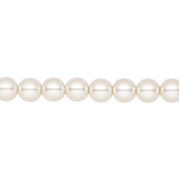 Pearl 200pk white, Preciosa Czech crystal 6mm round image number 0
