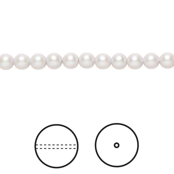 Pearl 100pk iridescent dove grey, Crystal Passions® 4mm round 5810 image number 0