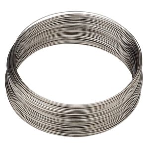 Wire, stainless steel, half-hard, round, 28 gauge. Sold per pkg of 55 feet.