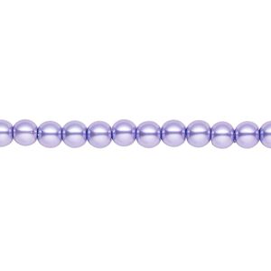 Pearl 2pk violet, Celestial Crystal® 4mm round 15.5-16 inch