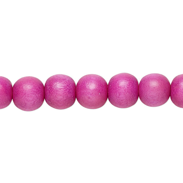 Bead, Taiwanese cheesewood (dyed / waxed), light purple, 7-8mm round. Sold per pkg of (2) 15-1/2" to 16" strands. image number 0